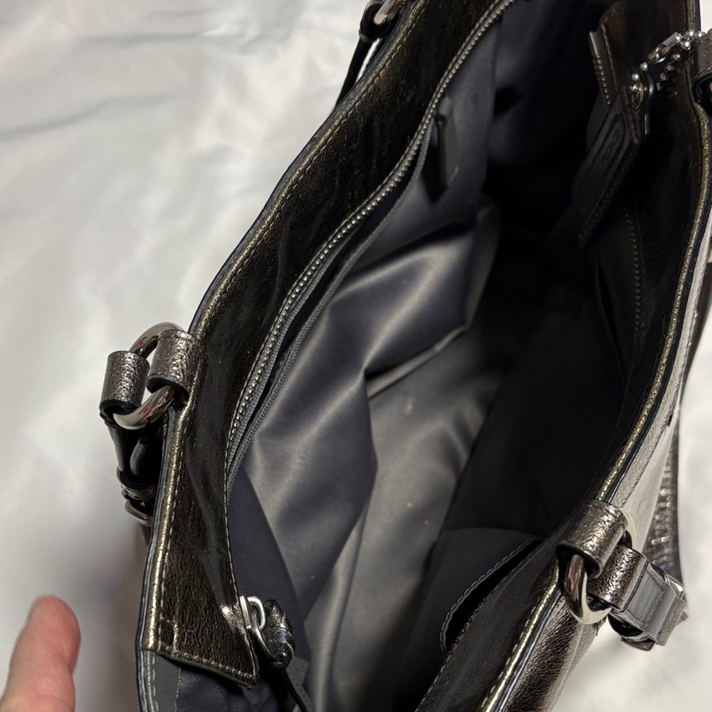 Coach Shimmering Metallic Tote - Picture 8 of 8